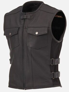 STREET & STEEL Men Leather Jacket vest size XL